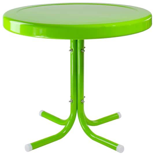 22" Outdoor Retro Tulip Side Table